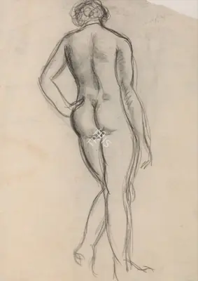 Sher-Gil, Amrita (Artist). Untitled (Nude), c.1930 | Drawing