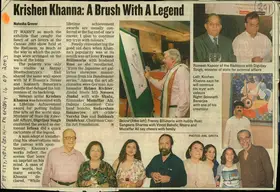 Grover, Natasha (Reporter). Krishen Khanna, 14 July 2003 | Newspaper Clipping | 00852638