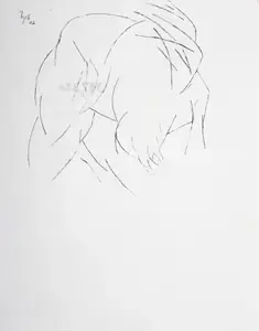 Mehta, Tyeb (Artist). Bird, 2002 | Drawing