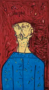 Souza, F.N. (Artist). Untitled (Man in Blue Tunic), 1961 | Painting