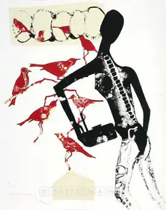 Dodiya, Atul (Artist). Sabari With Her Birds, 2005 | Graphic Art