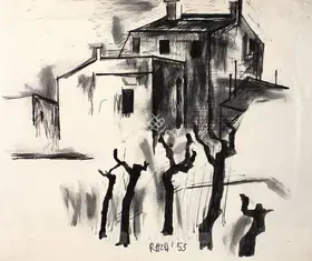 Raza, S.H. (Artist). Untitled, 1953 | Drawing