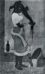 Pai, Laxman (Artist). Toilet, 1949 | Painting