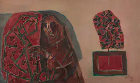Husain, M.F. (Artist). Two Women, 1967-1968 | Painting