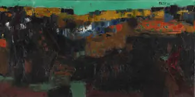 Raza, S.H. (Artist). Untitled (Vignoble), 1958 | Painting