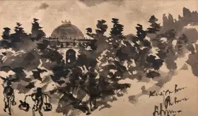 Dev Burman, D.K. (Artist). Untitled (Tomb Through Foliage), n.d. | Painting