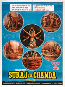 Subramaniam, A.V. (Producer), Suraj Aur Chanda, 1973 | Full Sheet Poster
