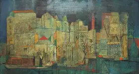 Bakre, S.K. (Artist). Venetian Cityscape, 1964 | Painting