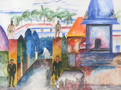 Khakhar, Bhupen (Artist). Untitled, 1988 | Painting