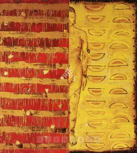 Iranna GR Artist Sunrise Mixed Media 1998 Painting FineArts 00376028