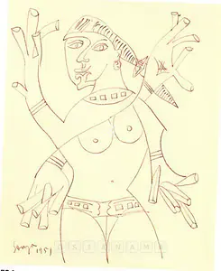 Souza, F.N. (Artist). Untitled, 1951 | Drawing