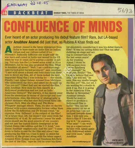 Khan, Rubina A. (Reporter). Confluence of Minds, 22 October 2005 | Newspaper Clipping | 00852749