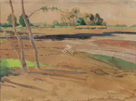 Sanyal, B.C. (Artist). Landscape, 1941 | Painting