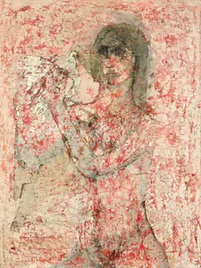 Naqsh, Jamil (Artist). Woman with Dove, 1973 | Painting