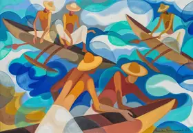 Senanayake, Senaka (Artist). Untitled (Fisherman), 1977 | Painting