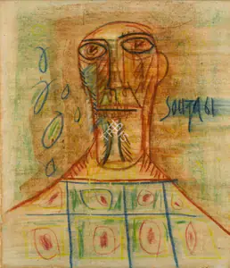 Souza, F.N. (Artist). Untitled (Man in Tunic), 1961 | Painting