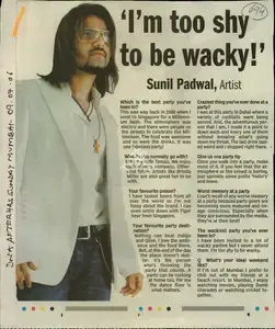 Padwal, Sunil (Artist). I'm too Shy to be Wacky!, 09 July 2006 | Newspaper Clipping | 00852856