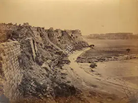 Bourne, Samuel (Photographer). Ruins of Tughlaqabad Fort, Delhi, Mid 1860s | Antiquarian Photograph