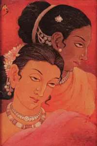 Pal, Pran (Artist). Two Women, n.d. | Painting