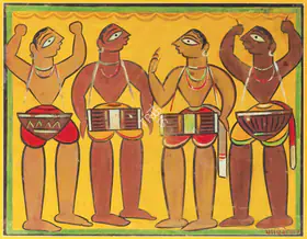 Roy, Jamini (Artist). Untitled (Santhal Drummers), n.d. | Painting