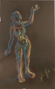 Ahmed, Anna Molka (Artist). Untitled (Woman with raised hand), 1978 | Painting