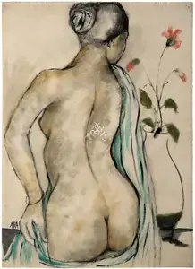 Ara, K.H. (Artist). Untitled (Seated Nude), n.d. | Painting