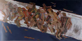 Husain, M.F. (Artist). Nude Ascending the Staircase, c.1969 | Painting