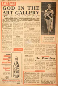 Abbas, Khwaja Ahmad (Columnist). God in the Art Gallery. In <i>Blitz - Hindi Sanskaran.</i> p. 24. Bombay: R.K. Karanjia, 25 November 1967 | Essay | CinemaEducation | 00465023