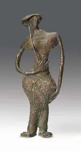 Mukherjee, Meera (Artist). Untitled (Lady Waiting for the Bus), c.early 1970s | Sculpture