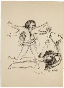 Bawa, Manjit (Artist). Untitled (Kali), 1992 | Drawing