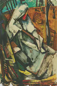 Santosh, G.R. (Artist). Kashmiri Woman, mid 1950s | Painting