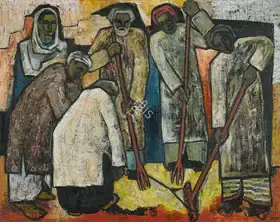 Imam, Syed Ali (Artist). Untitled (Farmers), n.d. | Painting
