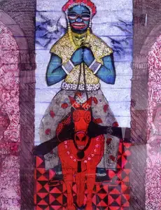 Rao, A. Rajeswara (Artist). Lachimi on Kalyana Lachimi, 2006 | Painting