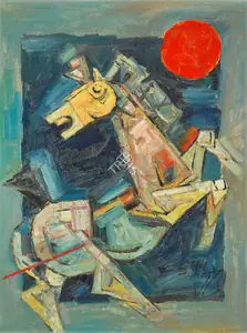 Husain, M.F. (Artist). Untitled (Horse), n.d. | Painting