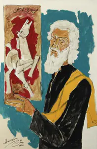 Husain, M.F. (Artist). Untitled, 1990 | Painting