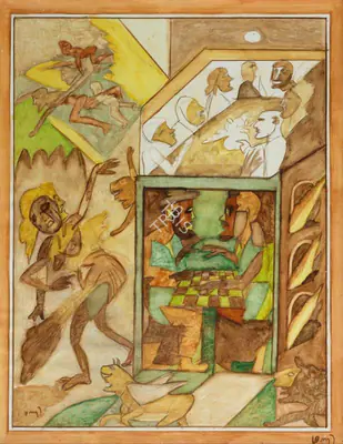 Subramanyan, K.G. (Artist). Bahaneh ki Khiladi 3, 1990 | Painting