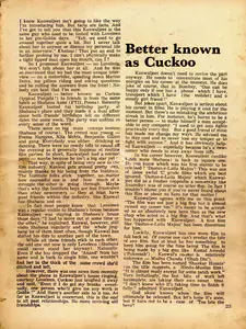 Better known as Cuckoo. In <i>Sunday.</i> 3(40), p. 23. Calcutta: Ananda Bazar Patrika, 28 December 1975 | Conversation | CinemaEducation | 00802369