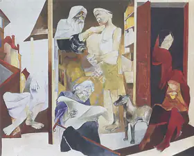 Khanna, Krishen (Artist). Ramu's Dhaba, 1979 | Painting