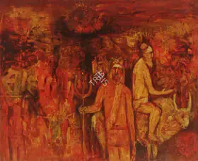 Das, Arup (Artist). Shiva Leading a Procession, 1970s | Painting