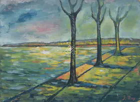 Roy, Jamini (Artist). Untitled (Landscape), n.d. | Painting