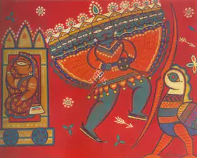 Roy, Jamini (Artist). Abduction Of Sita, n.d. | Painting