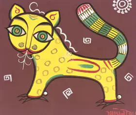 Roy, Jamini (Artist). Untitled (Cat), n.d. | Painting
