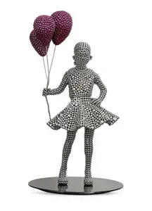 Shende, Valay (Artist). Girl with Balloons, n.d. | Sculpture