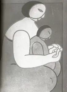 Pal, Pran (Artist). Mother and Child, n.d. | Painting