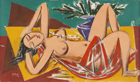 Keyt, George (Artist). Untitled (Reclining Lady), 1963 | Painting