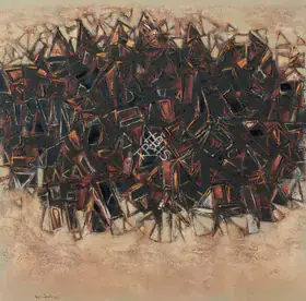 Santosh, G.R. (Artist). Reminiscence Of African Sculpture, 1962 | Painting