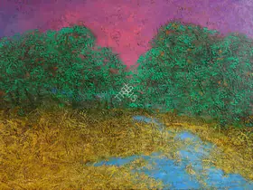 Singh, Paramjit (Artist). Untitled (Landscape), 2015 | Painting