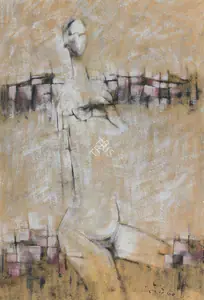 Santosh, G.R. (Artist). Untitled (Nude), 1960 | Painting