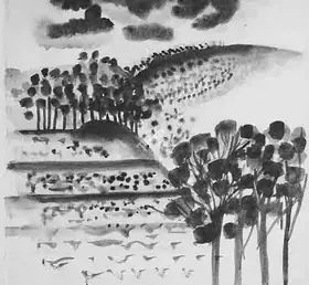 Khakhar, Bhupen (Artist). Trees, n.d. | Painting