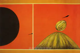 Swaminathan, J. (Artist). Mountain And Bird, 1985 | Painting